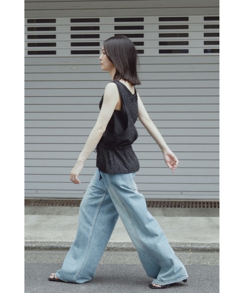 ANF.MUU(アンフムー)の「リンクルシアードットペプラムブラウス(シャツ/ブラウス・レディース・ブラック/ホワイト・FREE)」の9枚目の写真