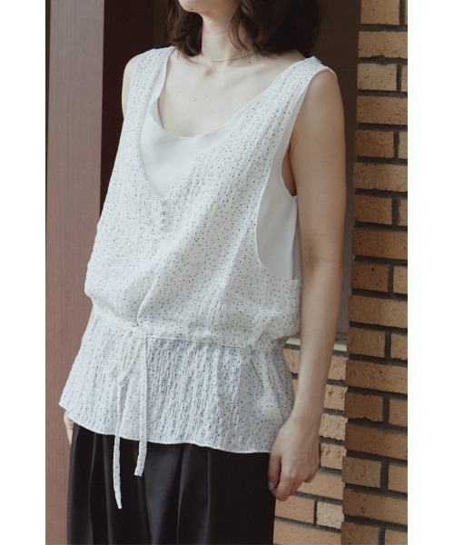 ANF.MUU(アンフムー)の「リンクルシアードットペプラムブラウス(シャツ/ブラウス・レディース・ブラック/ホワイト・FREE)」の19枚目の写真