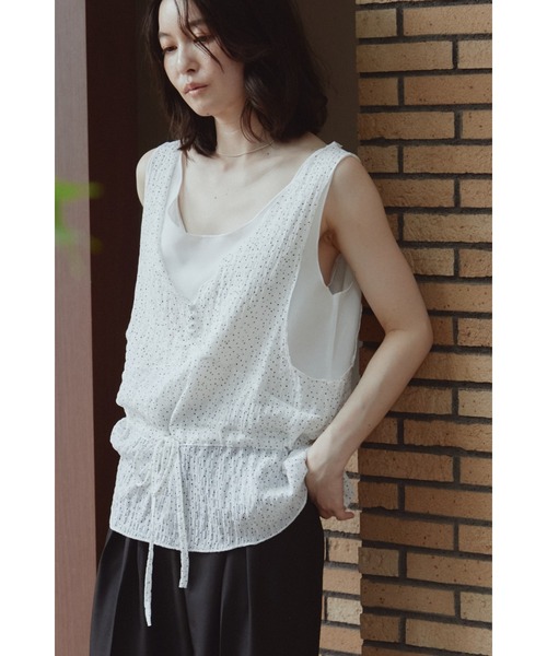 ANF.MUU(アンフムー)の「リンクルシアードットペプラムブラウス(シャツ/ブラウス・レディース・ブラック/ホワイト・FREE)」の18枚目の写真