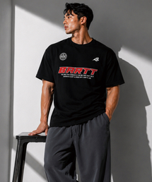 BATTRACT（バトラクト）の「ボクシングエンブレムスポーティグラフィックオーバーサイズ半袖Tシャツ_ブラック（Tシャツ/カットソー）」