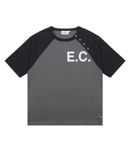 XTONZ(エクストーンズ)の「XTT160 E.C ヘンリーネックラグランTシャツ (ブラック/チャコール)(Tシャツ/カットソー・レディース・その他・SMALL/MEDIUM/LARGE)」の3枚目の写真