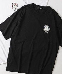 【31】ワンポイントサガラ刺繍Tシャツ フラワー/オバケ