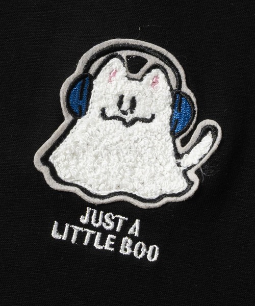 JOHN'S CLOSET（ジョンズクローゼット）の「【31】ワンポイントサガラ刺繍Tシャツ フラワー/オバケ（Tシャツ/カットソー・メンズ・ブラック系1/ブラック系2/ホワイト系1/ホワイト系2・MEDIUM/LARGE）」の9枚目の写真
