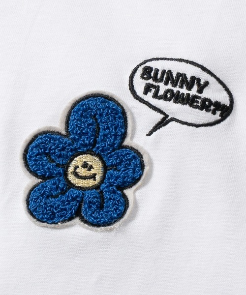 JOHN'S CLOSET（ジョンズクローゼット）の「【31】ワンポイントサガラ刺繍Tシャツ フラワー/オバケ（Tシャツ/カットソー・メンズ・ブラック系1/ブラック系2/ホワイト系1/ホワイト系2・MEDIUM/LARGE）」の6枚目の写真