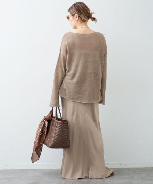 Deuxieme Classe(ドゥーズィエムクラス)の「LINO Sheer プルオーバー(ニット/セーター・レディース・ブラウン/ネイビー/ベージュ・FREE)」の18枚目の写真