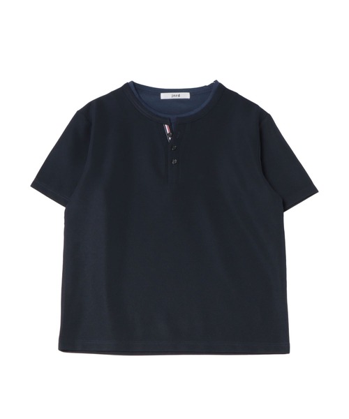 j.n.r.d(ジェー・エヌ・アール・ディー)の「リップルフェイクレイヤードヘンリーネック(Tシャツ/カットソー・メンズ・グレー/ネイビー/ブラック・L/LL/M/S)」の10枚目の写真
