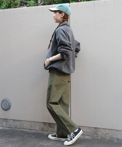 THE SHINZONE（ザ　シンゾーン）の「THE SHINZONE/シンゾーン　スナップフリースプルオーバー　SNAP FLEECE PULLOVER　26AMSCU06（スウェット・レディース・グレー/ネイビー・FREE）」の9枚目の写真