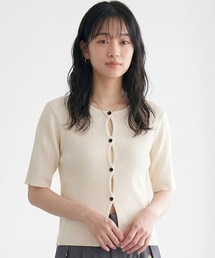 『DAESE TOKYO/デセトウキョウ』フロントオープンリブニットトップス