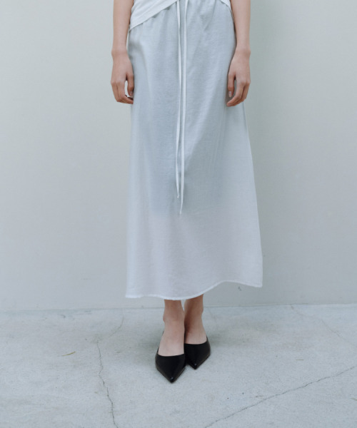 CACELE(カッセル)の「SHEER LONG SKIRT, WHITE(スカート・レディース・その他・FREE)」の1枚目の写真