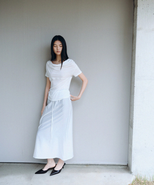 CACELE(カッセル)の「SHEER LONG SKIRT, WHITE(スカート・レディース・その他・FREE)」の3枚目の写真