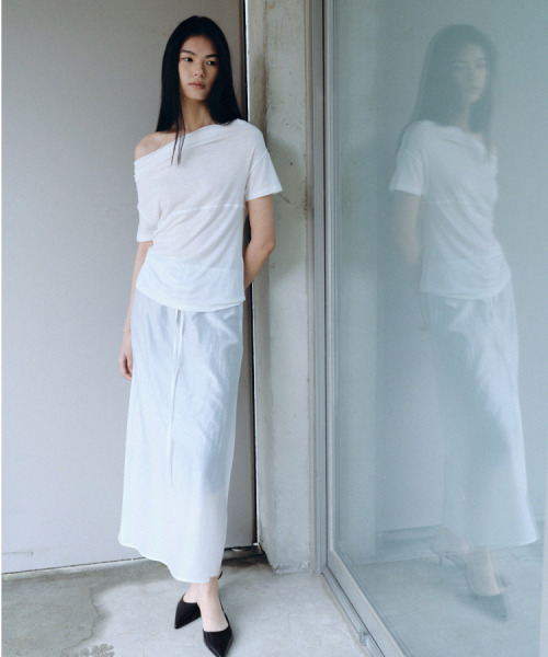 CACELE(カッセル)の「SHEER LONG SKIRT, WHITE(スカート・レディース・その他・FREE)」の4枚目の写真