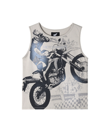 Womens Motorsport Crop Sleeveless Beige
