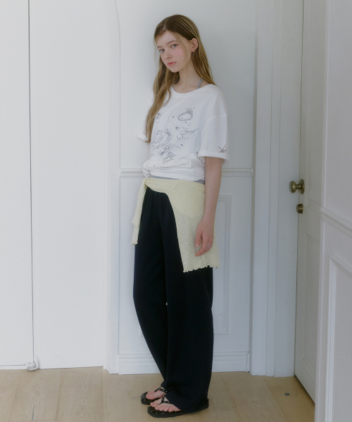 MICANE(ミケーネ)の「インク&ハートオーバーサイズTシャツ(Tシャツ/カットソー・レディース・アイボリー・SMALL/MEDIUM/LARGE/X-LARGE)」の5枚目の写真