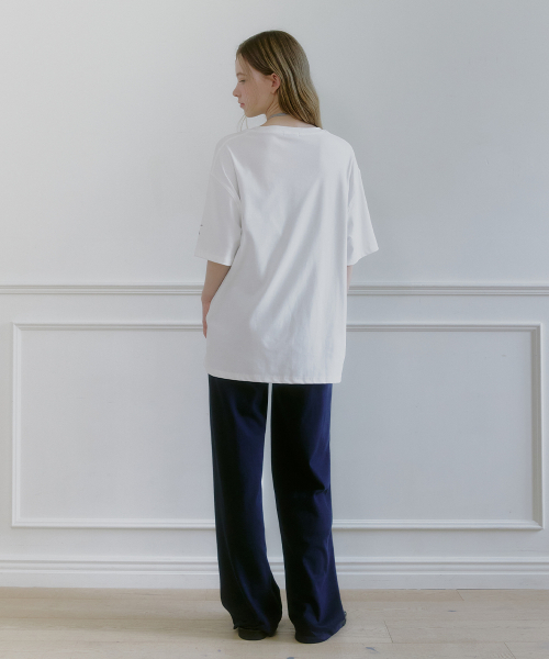 MICANE(ミケーネ)の「インク&ハートオーバーサイズTシャツ(Tシャツ/カットソー・レディース・アイボリー・SMALL/MEDIUM/LARGE/X-LARGE)」の6枚目の写真