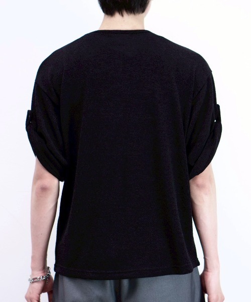 Chikashitsu +(チカシツプラス)の「【Chikashitsu +】roll up sleeve button t-shirt (4color) / 【チカシツプラス】ソフト半袖カーディガンシャツ<着用動画あり>(シャツ/ブラウス・メンズ・ブラウン/グレー/ブラック/ホワイト・ONE SIZE)」の15枚目の写真