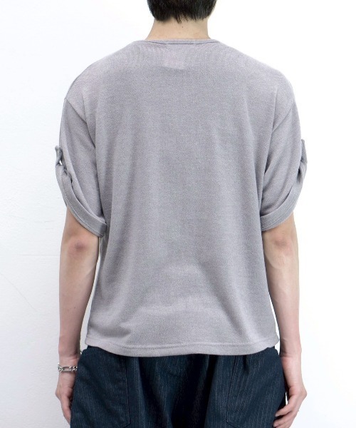 Chikashitsu +(チカシツプラス)の「【Chikashitsu +】roll up sleeve button t-shirt (4color) / 【チカシツプラス】ソフト半袖カーディガンシャツ<着用動画あり>(シャツ/ブラウス・メンズ・ブラウン/グレー/ブラック/ホワイト・ONE SIZE)」の18枚目の写真