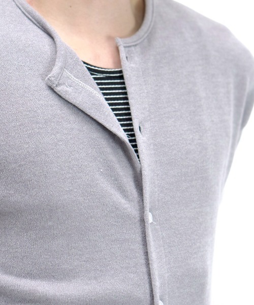 Chikashitsu +(チカシツプラス)の「【Chikashitsu +】roll up sleeve button t-shirt (4color) / 【チカシツプラス】ソフト半袖カーディガンシャツ<着用動画あり>(シャツ/ブラウス・メンズ・ブラウン/グレー/ブラック/ホワイト・ONE SIZE)」の19枚目の写真
