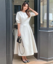 BIRTHDAY BASH（バースデイバッシュ）の「TWEED DESIGN PUFF SLEEVE DRESS（ツイードデザイン パフスリーブドレス）（ワンピース）」