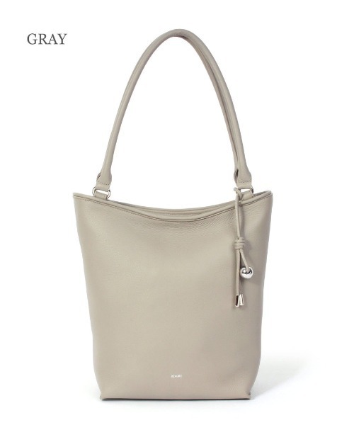 Beau're（ヴュレ）の「【BEAURE/ビュレ】レザー 縦長 ショルダー Bag  B-26215（トートバッグ・レディース・ブラック/グレー・FREE）」の13枚目の写真