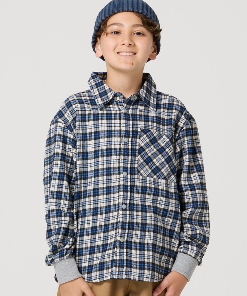 KRIFF MAYER Kid's Collection(クリフメイヤーキッズコレクション)の「ハッピーシャツ(シャツ/ブラウス・キッズ・レッド/ネイビー/ブラック/イエロー・120/130/160/170/140/150)」の1枚目の写真