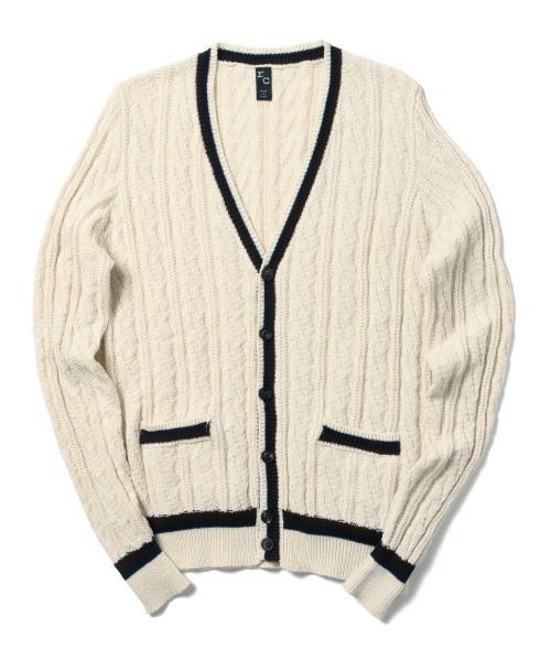 BRILLA per il gusto(ブリッラペルイルグースト)の「RC / ラインケーブルカーディガン(カーディガン/ボレロ・メンズ・オフホワイト/ネイビー・46/44/48/50)」の4枚目の写真