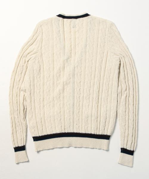BRILLA per il gusto(ブリッラペルイルグースト)の「RC / ラインケーブルカーディガン(カーディガン/ボレロ・メンズ・オフホワイト/ネイビー・46/44/48/50)」の5枚目の写真