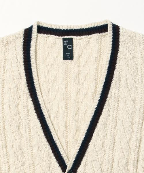 BRILLA per il gusto(ブリッラペルイルグースト)の「RC / ラインケーブルカーディガン(カーディガン/ボレロ・メンズ・オフホワイト/ネイビー・46/44/48/50)」の6枚目の写真