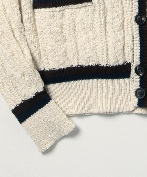 BRILLA per il gusto(ブリッラペルイルグースト)の「RC / ラインケーブルカーディガン(カーディガン/ボレロ・メンズ・オフホワイト/ネイビー・46/44/48/50)」の7枚目の写真