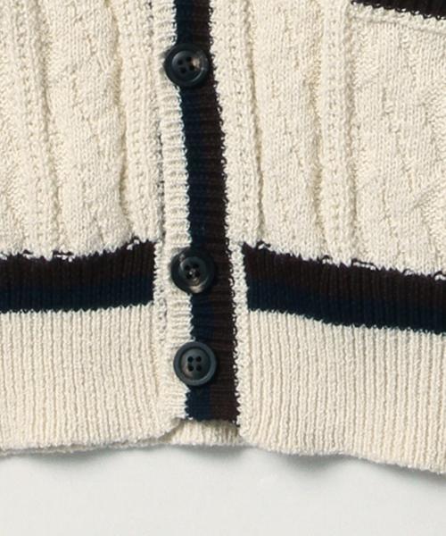 BRILLA per il gusto(ブリッラペルイルグースト)の「RC / ラインケーブルカーディガン(カーディガン/ボレロ・メンズ・オフホワイト/ネイビー・46/44/48/50)」の8枚目の写真