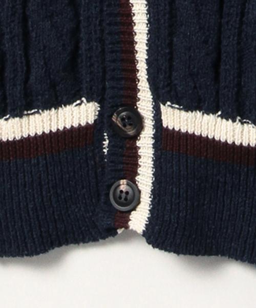 BRILLA per il gusto(ブリッラペルイルグースト)の「RC / ラインケーブルカーディガン(カーディガン/ボレロ・メンズ・オフホワイト/ネイビー・46/44/48/50)」の12枚目の写真