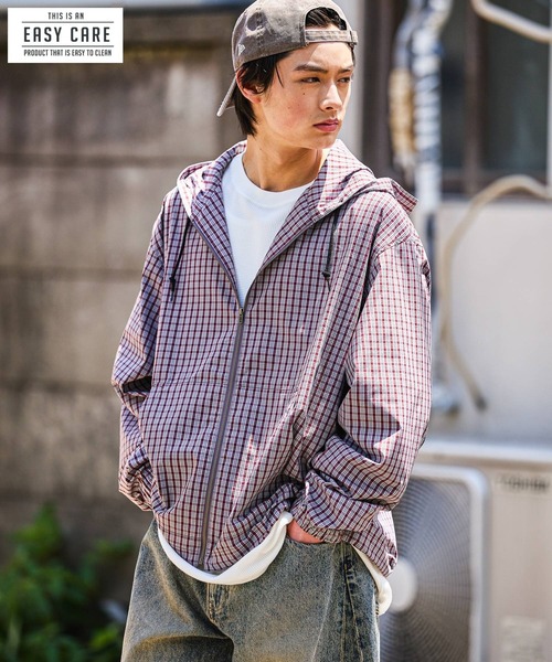 niko and...（ニコアンド）の「ブロードイージーシャツパーカー（パーカー・メンズ・パープル/ブラック/ブラウン・MEDIUM/LARGE）」の3枚目の写真