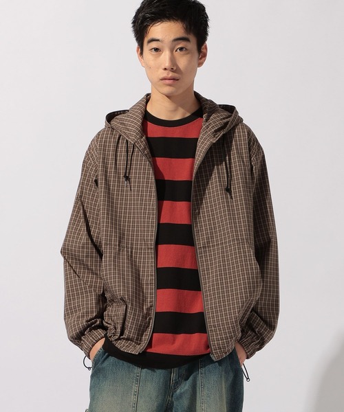 niko and...（ニコアンド）の「ブロードイージーシャツパーカー（パーカー・メンズ・パープル/ブラック/ブラウン・MEDIUM/LARGE）」の10枚目の写真