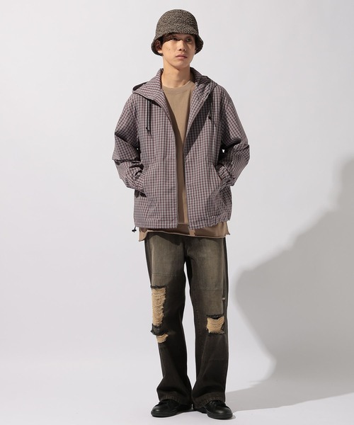 niko and...（ニコアンド）の「ブロードイージーシャツパーカー（パーカー・メンズ・パープル/ブラック/ブラウン・MEDIUM/LARGE）」の13枚目の写真
