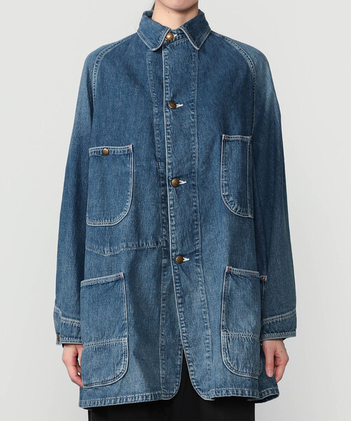 orSlow(オアスロウ)の「orSlow | LOOSE FIT DENIM COVERALL WOMEN(デニムジャケット・レディース・ブルー・F)」の9枚目の写真