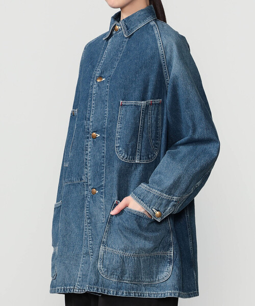 orSlow(オアスロウ)の「orSlow | LOOSE FIT DENIM COVERALL WOMEN(デニムジャケット・レディース・ブルー・F)」の8枚目の写真