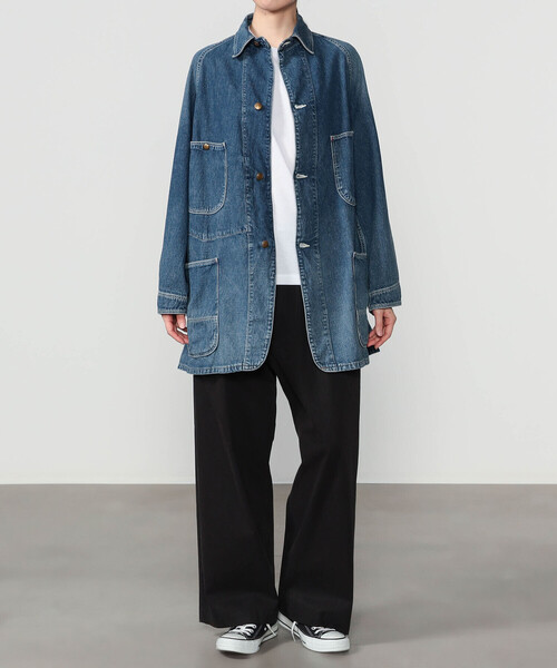 orSlow(オアスロウ)の「orSlow | LOOSE FIT DENIM COVERALL WOMEN(デニムジャケット・レディース・ブルー・F)」の6枚目の写真