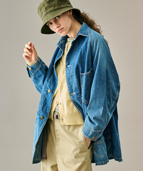 orSlow(オアスロウ)の「orSlow | LOOSE FIT DENIM COVERALL WOMEN(デニムジャケット・レディース・ブルー・F)」の4枚目の写真