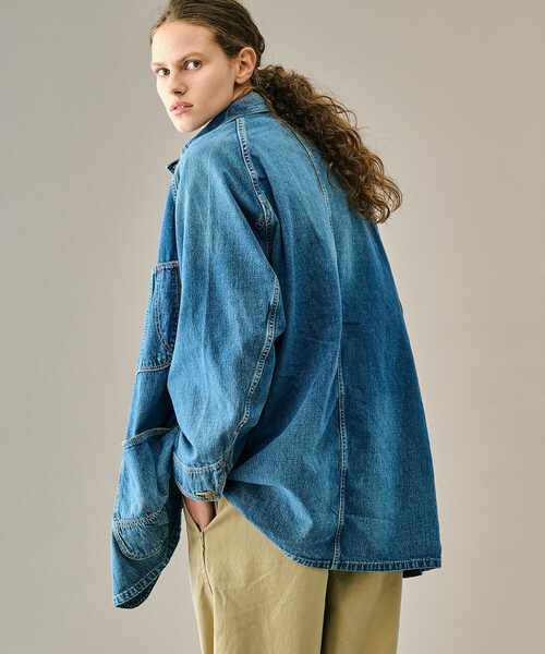 orSlow(オアスロウ)の「orSlow | LOOSE FIT DENIM COVERALL WOMEN(デニムジャケット・レディース・ブルー・F)」の5枚目の写真