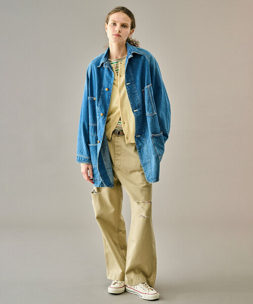 orSlow(オアスロウ)の「orSlow | LOOSE FIT DENIM COVERALL WOMEN(デニムジャケット・レディース・ブルー・F)」の3枚目の写真