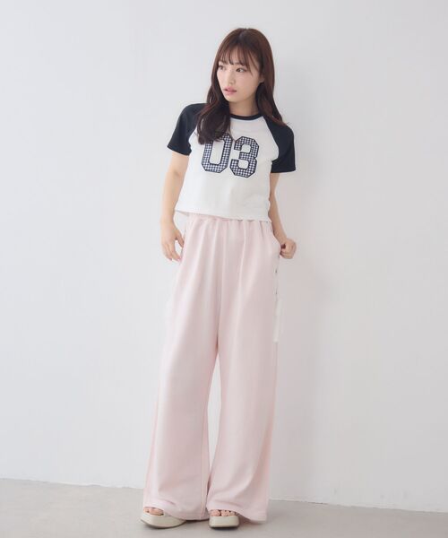 ems excite(エムズエキサイト)の「アソートナンバーラグランTシャツ(Tシャツ/カットソー・レディース・ブラウン/ブラック/ブルー・FREE)」の11枚目の写真