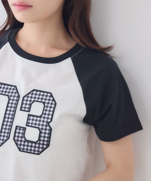 ems excite(エムズエキサイト)の「アソートナンバーラグランTシャツ(Tシャツ/カットソー・レディース・ブラウン/ブラック/ブルー・FREE)」の20枚目の写真