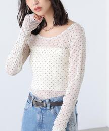 FREE'S MART | ◆フロッキードットチュールシアーカットソー(Tシャツ/カットソー)