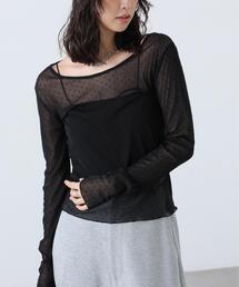 FREE'S MART | ◆フロッキードットチュールシアーカットソー(Tシャツ/カットソー)