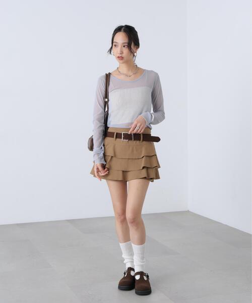 FREE'S MART(フリーズマート)の「◆フロッキードットチュールシアーカットソー(Tシャツ/カットソー・レディース・ブラック系その他/ホワイト系その他/グレー/ホワイト・FREE)」の7枚目の写真