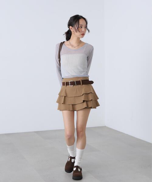 FREE'S MART(フリーズマート)の「◆フロッキードットチュールシアーカットソー(Tシャツ/カットソー・レディース・ブラック系その他/ホワイト系その他/グレー/ホワイト・FREE)」の8枚目の写真