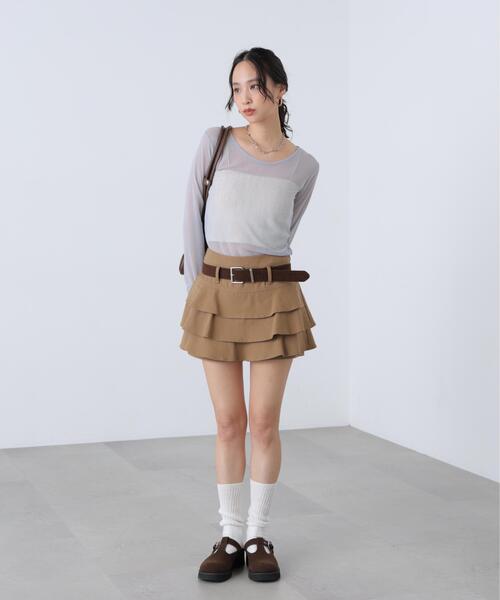 FREE'S MART(フリーズマート)の「◆フロッキードットチュールシアーカットソー(Tシャツ/カットソー・レディース・ブラック系その他/ホワイト系その他/グレー/ホワイト・FREE)」の9枚目の写真