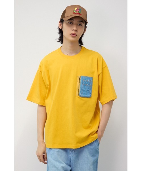 RODEO CROWNS WIDE BOWL(ロデオクラウンズワイドボウル)の「フライトTシャツ(Tシャツ/カットソー・メンズ・ブラック/イエロー/ホワイト・LARGE/MEDIUM)」の1枚目の写真