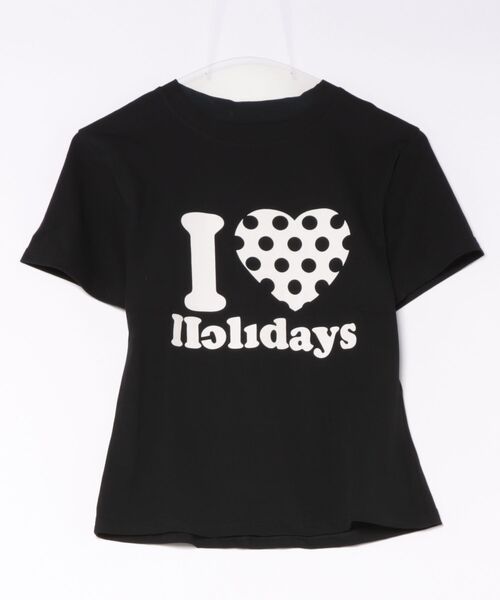 WEGO（ウィゴー）の「ロゴドット柄ハートTシャツ（Tシャツ/カットソー・レディース・ネイビー/ブラック/ピンク/ホワイト・FREE）」の21枚目の写真