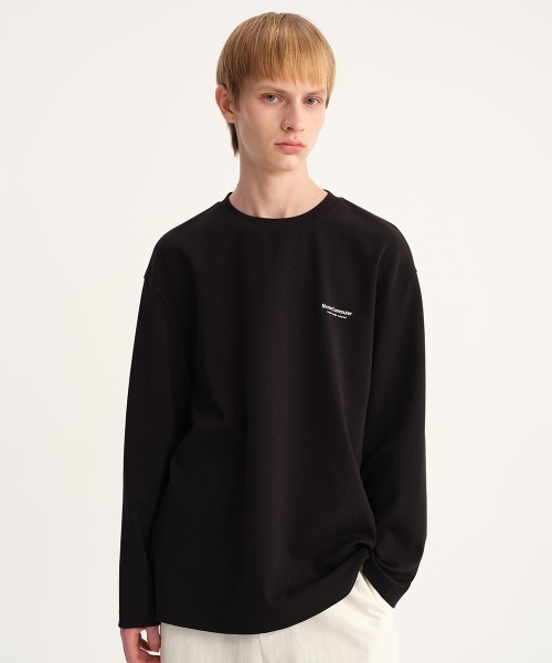 MODE COMMUTER(モードコミューター)の「Cotton Crew Neck L/S T-Shirt(Tシャツ/カットソー・メンズ・ブラック/ホワイト・SMALL/MEDIUM/LARGE)」の2枚目の写真
