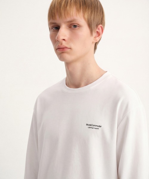MODE COMMUTER(モードコミューター)の「Cotton Crew Neck L/S T-Shirt(Tシャツ/カットソー・メンズ・ブラック/ホワイト・SMALL/MEDIUM/LARGE)」の3枚目の写真